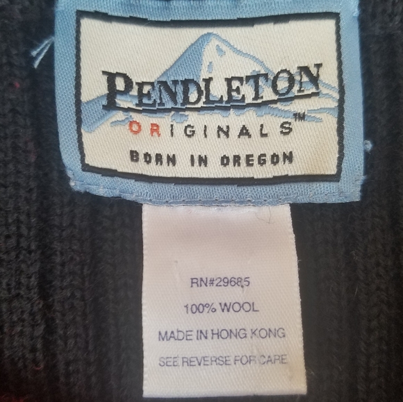 Pendleton Vintage Red Buffalo Plaid Wool Sweater - Picture 12 of 16